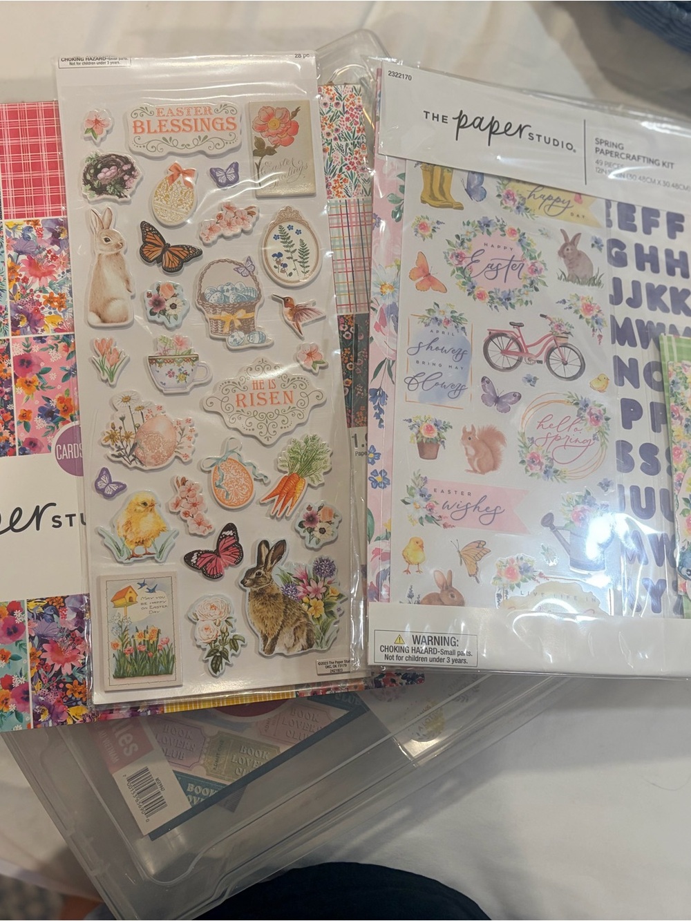 The Paper Studio Spring Papercraft Kit - Pastel Floral & Easter Stickers